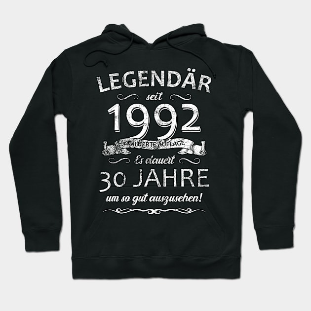 30. Geburtstag Legendär seit 1992 Retro Hoodie by FNO